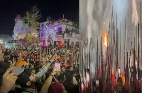 Photo of उदयपुर के मेनार में मनाई गई ‘बारूद वाली होली’, सदियों पुरानी परंपरा, उत्साह और शौर्य का चढ़ा रंग…
