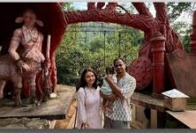 Photo of पति और बेटे ‘जॉय’ संग देवोलिना पहुंचीं गुवाहाटी के भीमाशंकर धाम, बोलीं- दर्शन कर धन्य हो गई..