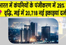 Photo of भारत में नई कंपनियों के रजिस्ट्रेशन में जबरदस्त उछाल, मई में 29 प्रतिशत का हुआ इजाफा.