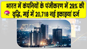 Photo of भारत में नई कंपनियों के रजिस्ट्रेशन में जबरदस्त उछाल, मई में 29 प्रतिशत का हुआ इजाफा.