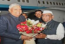 Photo of बागडे ने धनखड़ की अगवानी की..
