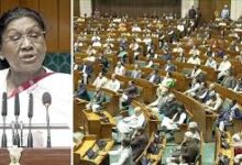 Photo of अभिभाषण के दौरान जी राम जी कानून का विरोध किया विपक्षी सदस्यों ने